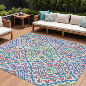 Homeroots 3' Beige Taupe Floral Washable Area Rug - Stylish Indoor Outdoor Design For Versatile Spaces 10' X 14' Polyester 585603