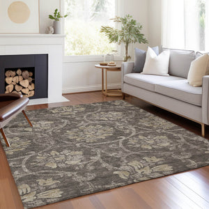 HomeRoots 5' Timeless Floral Washable Area Rug for Indoor & Outdoor Use - Durable, Stain-Resistant, Versatile Design 5' X 8' 585617