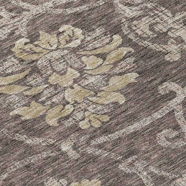 HomeRoots 5' Timeless Floral Washable Area Rug for Indoor & Outdoor Use - Durable, Stain-Resistant, Versatile Design 8' Round 585618