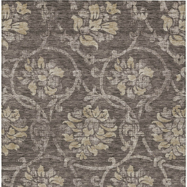 HomeRoots 5' Timeless Floral Washable Area Rug for Indoor & Outdoor Use - Durable, Stain-Resistant, Versatile Design 8' X 10' 585619