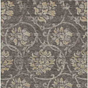 HomeRoots 9' Floral Indoor Outdoor Area Rug - Durable, Washable, and Stylish for Living Spaces and Patios 9' X 12' 585620