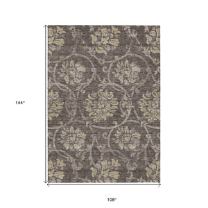 HomeRoots 9' Floral Indoor Outdoor Area Rug - Durable, Washable, and Stylish for Living Spaces and Patios 9' X 12' 585620