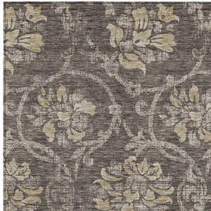 HomeRoots 9' Floral Indoor Outdoor Area Rug - Durable, Washable, and Stylish for Living Spaces and Patios 9' X 12' 585620