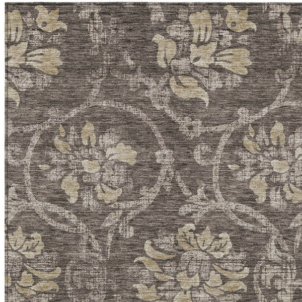 HomeRoots 9' Floral Indoor Outdoor Area Rug - Durable, Washable, and Stylish for Living Spaces and Patios 9' X 12' 585620