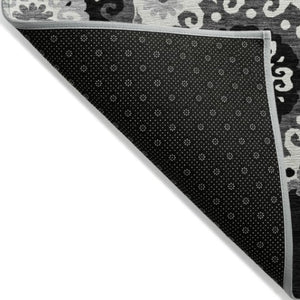 Homeroots 3' Beige Taupe And Brown Floral Medallion Rug - Washable Indoor Outdoor Area For Versatile Spaces 3' X 5' Polyester 585688