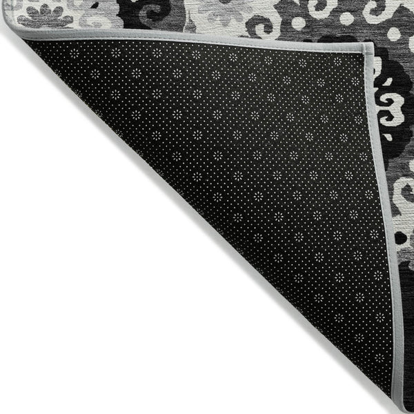 Homeroots 3' Beige Taupe And Brown Floral Medallion Rug - Washable Indoor Outdoor Area For Versatile Spaces 5' X 8' Polyester 585689