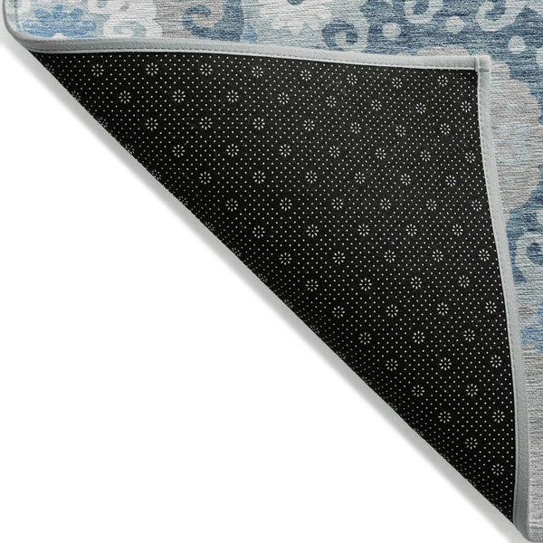 Homeroots 3' Beige Taupe And Brown Floral Medallion Rug - Washable Indoor Outdoor Area For Versatile Spaces 9' X 12' Polyester 585728