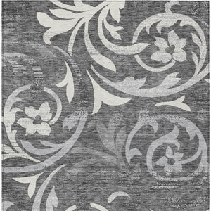 Homeroots 3' Beige Taupe And Copper Floral Area Rug - Durable, Washable Design For Indoor And Outdoor Spaces 5' X 8' Polyester 585773