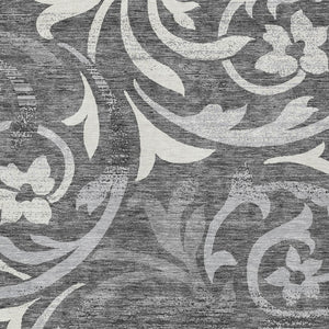 Homeroots 3' Beige Taupe And Copper Floral Area Rug - Durable, Washable Design For Indoor And Outdoor Spaces 8' X 10' Polyester 585775