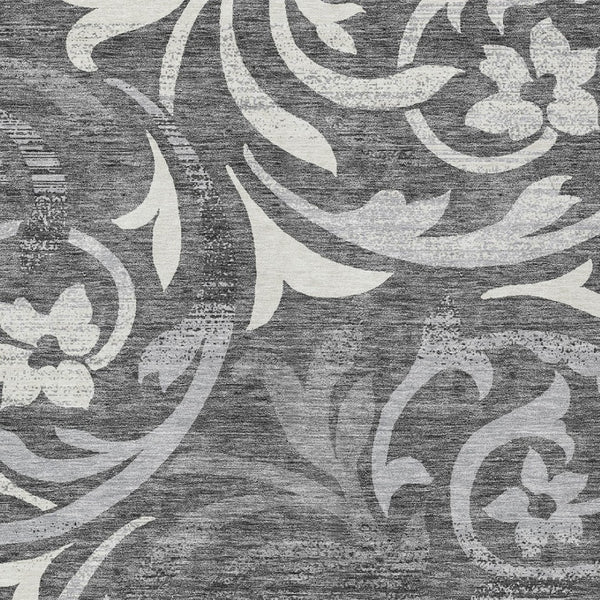 Homeroots 3' Beige Taupe And Copper Floral Area Rug - Durable, Washable Design For Indoor And Outdoor Spaces 8' X 10' Polyester 585775