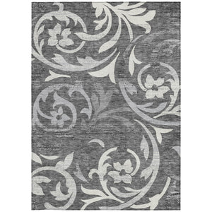 Homeroots 3' Beige Taupe And Copper Floral Area Rug - Durable, Washable Design For Indoor And Outdoor Spaces 9' X 12' Polyester 585776
