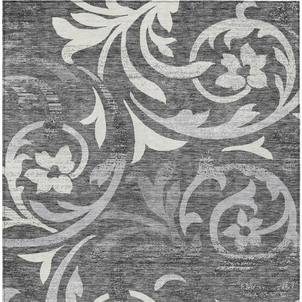 Homeroots 3' Beige Taupe And Copper Floral Area Rug - Durable, Washable Design For Indoor And Outdoor Spaces 10' X 14' Polyester 585777
