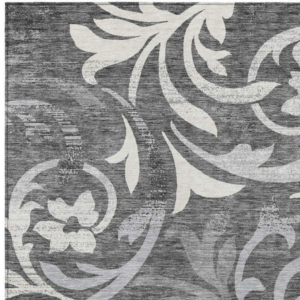 Homeroots 3' Beige Taupe And Copper Floral Area Rug - Durable, Washable Design For Indoor And Outdoor Spaces 10' X 14' Polyester 585777