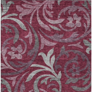 Homeroots 3' Beige Taupe And Copper Floral Area Rug - Durable, Washable Design For Indoor And Outdoor Spaces 3' X 5' Polyester 585778
