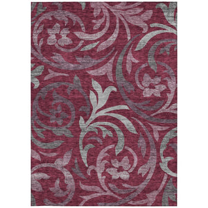Homeroots 3' Beige Taupe And Copper Floral Area Rug - Durable, Washable Design For Indoor And Outdoor Spaces 5' X 8' Polyester 585779