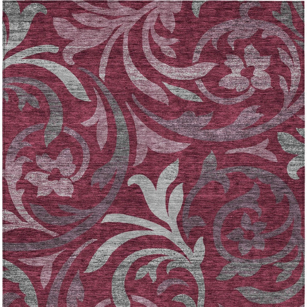 Homeroots 3' Beige Taupe And Copper Floral Area Rug - Durable, Washable Design For Indoor And Outdoor Spaces 9' X 12' Polyester 585782
