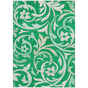 Homeroots 3' Beige Taupe And Copper Floral Area Rug - Durable, Washable Design For Indoor And Outdoor Spaces 3' X 5' Polyester 585784