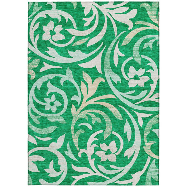 Homeroots 3' Beige Taupe And Copper Floral Area Rug - Durable, Washable Design For Indoor And Outdoor Spaces 3' X 5' Polyester 585784