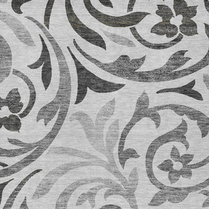 Homeroots 3' Beige Taupe And Copper Floral Area Rug - Durable, Washable Design For Indoor And Outdoor Spaces 3' X 5' Polyester 585796