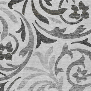 Homeroots 3' Beige Taupe And Copper Floral Area Rug - Durable, Washable Design For Indoor And Outdoor Spaces 5' X 8' Polyester 585797