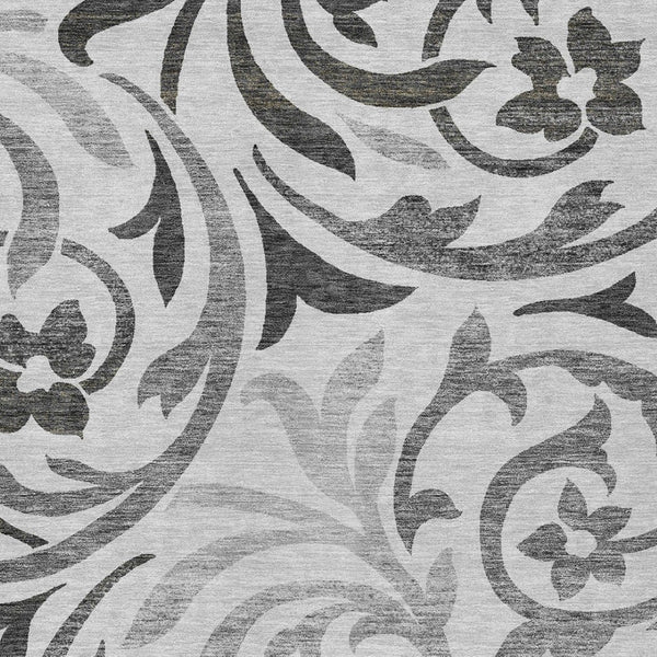 Homeroots 3' Beige Taupe And Copper Floral Area Rug - Durable, Washable Design For Indoor And Outdoor Spaces 5' X 8' Polyester 585797