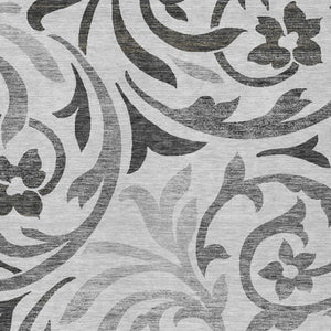 Homeroots 3' Beige Taupe And Copper Floral Area Rug - Durable, Washable Design For Indoor And Outdoor Spaces 8' X 10' Polyester 585799