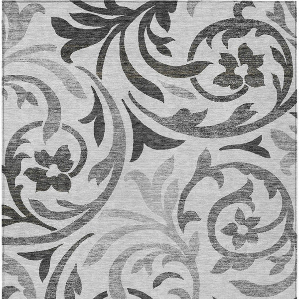 Homeroots 3' Beige Taupe And Copper Floral Area Rug - Durable, Washable Design For Indoor And Outdoor Spaces 10' X 14' Polyester 585801