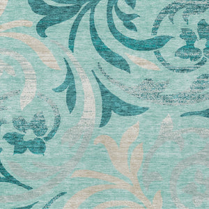 Homeroots 3' Beige Taupe And Copper Floral Area Rug - Durable, Washable Design For Indoor And Outdoor Spaces 10' X 14' Polyester 585819