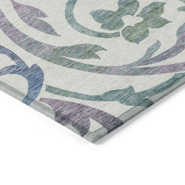 Homeroots 3' Beige Taupe And Copper Floral Area Rug - Durable, Washable Design For Indoor And Outdoor Spaces 8' X 10' Polyester 585823