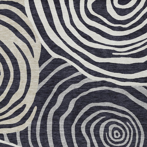 Homeroots 3' Beige Taupe And Green Abstract Washable Area Rug For Indoor And Outdoor High-traffic Spaces 3' X 5' Polyester 585832