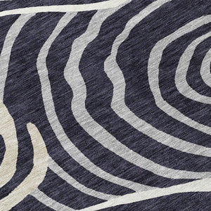 Homeroots 3' Beige Taupe And Green Abstract Washable Area Rug For Indoor And Outdoor High-traffic Spaces 5' X 8' Polyester 585833