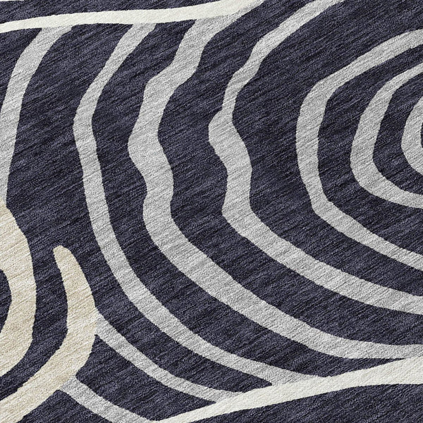 Homeroots 3' Beige Taupe And Green Abstract Washable Area Rug For Indoor And Outdoor High-traffic Spaces 8' Round Polyester 585834