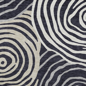 Homeroots 3' Beige Taupe And Green Abstract Washable Area Rug For Indoor And Outdoor High-traffic Spaces 8' X 10' Polyester 585835