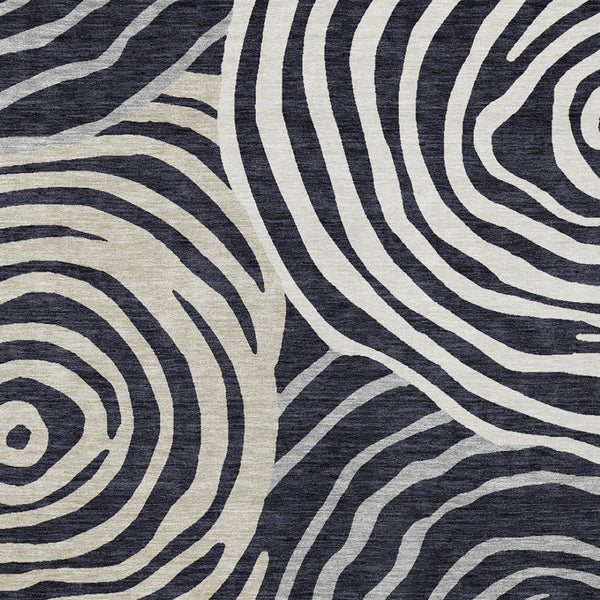 Homeroots 3' Beige Taupe And Green Abstract Washable Area Rug For Indoor And Outdoor High-traffic Spaces 8' X 10' Polyester 585835