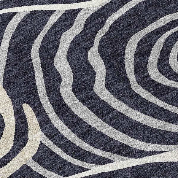 Homeroots 3' Beige Taupe And Green Abstract Washable Area Rug For Indoor And Outdoor High-traffic Spaces 9' X 12' Polyester 585836