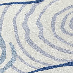 Homeroots 3' Beige Taupe And Green Abstract Washable Area Rug For Indoor And Outdoor High-traffic Spaces 8' Round Polyester 585840