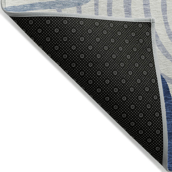 Homeroots 3' Beige Taupe And Green Abstract Washable Area Rug For Indoor And Outdoor High-traffic Spaces 9' X 12' Polyester 585842