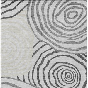 Homeroots 3' Beige Taupe And Green Abstract Washable Area Rug For Indoor And Outdoor High-traffic Spaces 10' X 14' Polyester 585873