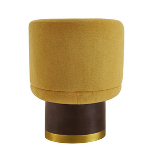 English Elm 360°swivel Chenille Barrel Chair Mid-century Round Seat for Living Room or Bedroom N763P331762L