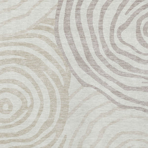 Homeroots 3' Beige Taupe And Green Abstract Washable Area Rug For Indoor And Outdoor High-traffic Spaces 9' X 12' Polyester 585878