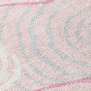 Homeroots 3' Beige Taupe And Green Abstract Washable Area Rug For Indoor And Outdoor High-traffic Spaces 3' X 5' Polyester 585880