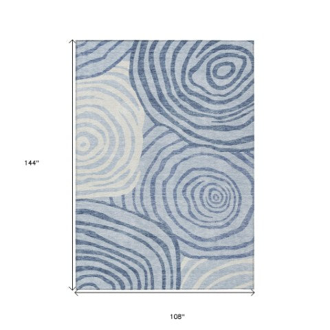 Homeroots 3' Beige Taupe And Green Abstract Washable Area Rug For Indoor And Outdoor High-traffic Spaces 9' X 12' Polyester 585890