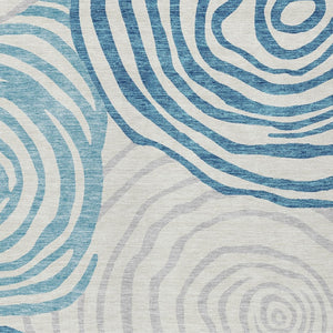 Homeroots 3' Beige Taupe And Green Abstract Washable Area Rug For Indoor And Outdoor High-traffic Spaces 5' X 8' Polyester 585893