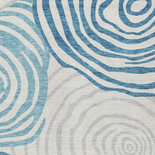 Homeroots 3' Beige Taupe And Green Abstract Washable Area Rug For Indoor And Outdoor High-traffic Spaces 5' X 8' Polyester 585893