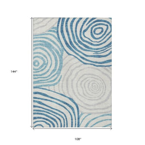 Homeroots 3' Beige Taupe And Green Abstract Washable Area Rug For Indoor And Outdoor High-traffic Spaces 9' X 12' Polyester 585896