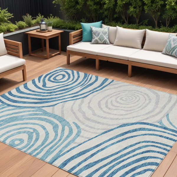 Homeroots 3' Beige Taupe And Green Abstract Washable Area Rug For Indoor And Outdoor High-traffic Spaces 9' X 12' Polyester 585896