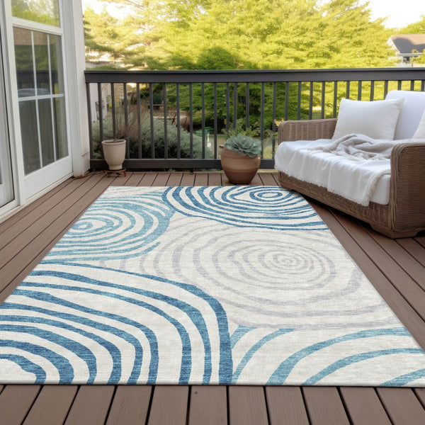 Homeroots 3' Beige Taupe And Green Abstract Washable Area Rug For Indoor And Outdoor High-traffic Spaces 9' X 12' Polyester 585896