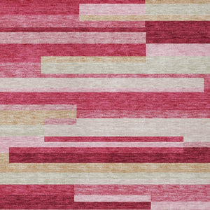 Homeroots 3' Stylish Black Charcoal And Gray Striped Washable Area Rug For Indoor And Outdoor Spaces 8' X 10' Polyester 585919