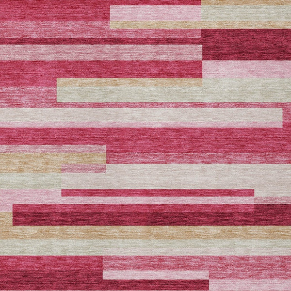 Homeroots 3' Stylish Black Charcoal And Gray Striped Washable Area Rug For Indoor And Outdoor Spaces 8' X 10' Polyester 585919