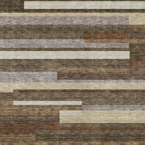 Homeroots 3' Stylish Black Charcoal And Gray Striped Washable Area Rug For Indoor And Outdoor Spaces 3' X 5' Polyester 585922